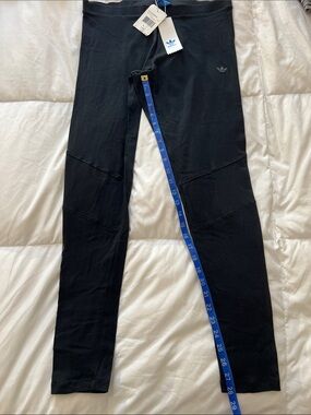 adidas Black Leggings with Subtle Trefoil Logo